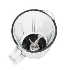 Frullatore Frullo Glass - con bicchiere in vetro - 600 W - nero/argento - Melchioni family
