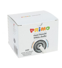 Gessetti tondi - ø 9x80 mm - bianco - Primo - Scatola 100 gessetti tondi