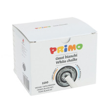 Gessetti tondi - ø 9x80 mm - bianco - Primo - Scatola 100 gessetti tondi