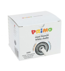 Gessetti tondi - ø 9x80 mm - bianco - Primo - Scatola 100 gessetti tondi