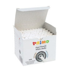 Gessetti tondi - ø 9x80 mm - bianco - Primo - Scatola 100 gessetti tondi