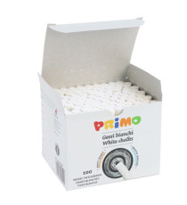 Gessetti tondi - ø 9x80 mm - bianco - Primo - Scatola 100 gessetti tondi