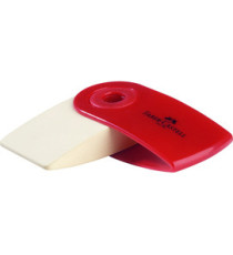 Gomma Sleeve Mini - 55x28x15mm - con custodia protettiva rossa e blu - Faber-Castell