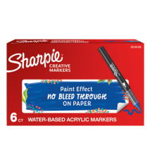 Marcatore acrilico - punta pennello - blu - Sharpie