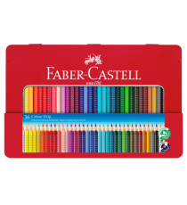 Matite colorate Colour Grip - acquerellabili - Faber-Castell - astuccio in metallo 36 pezzi Matite colorate Colour Grip - acquerellabili - Faber-Castell - astuccio in metallo 36 pezzi