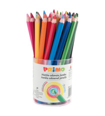 Matite colorate Jumbo - diametro mina 5,5 mm - 12 colori assortiti - Primo - conf. 36 pezzi Matite colorate Jumbo - diametro mina 5,5 mm - 12 colori assortiti - Primo - conf. 36 pezzi
