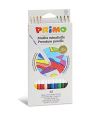 Matite colorate Minabella - diametro mina 3,8 mm - colori assortiti - Primo - astuccio 12 pezzi Matite colorate Minabella - diametro mina 3,8 mm - colori assortiti - Primo - astuccio 12 pezzi