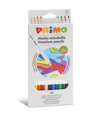 Matite colorate Minabella - diametro mina 3,8 mm - colori assortiti - Primo - astuccio 12 pezzi Matite colorate Minabella - diametro mina 3,8 mm - colori assortiti - Primo - astuccio 12 pezzi