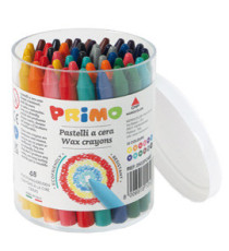 Pastelli a cera - Ø 9 mm x 85 mm - Primo - conf. 48 pezzi