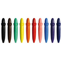 Pastelli cera super - lunghezza 7,5mm con Ø 11mm - colori assortiti - Giotto - astuccio 10 superpastelloni Pastelli cera super - lunghezza 7,5mm con Ø 11mm - colori assortiti - Giotto - astuccio 10 superpastelloni