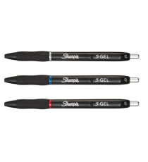 Penna gel a scatto - 0.7 mm - nero/blu/rosso - Sharpie - conf. 3 pezzi