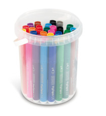 Pennarelli Jumbo - punta ø7,6mm - colori assortiti - Primo - secchiello 36 pezzi Pennarelli Jumbo - punta ø7,6mm - colori assortiti - Primo - secchiello 36 pezzi