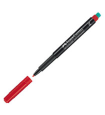 Pennarello Multimark universale permanente con gomma - punta media 1,0mm - rosso - Faber-Castell