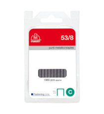 Punti zincati - 53/8 - 8 mm - metallo - Romeo Maestri - conf. da 1960 punti