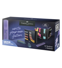Set da scrivania evidenziatori Textliner 46 - punta a scalpello - tratto 1,0-3,0-5,0 mm - colori assortiti - Faber-Caste Set da scrivania evidenziatori Textliner 46 - punta a scalpello - tratto 1,0-3,0-5,0 mm - colori assortiti - Faber-Caste