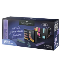 Set da scrivania evidenziatori Textliner 46 - punta a scalpello - tratto 1,0-3,0-5,0 mm - colori assortiti - Faber-Caste Set da scrivania evidenziatori Textliner 46 - punta a scalpello - tratto 1,0-3,0-5,0 mm - colori assortiti - Faber-Caste