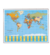 Sottomano Geographic Planisfero Läufer - 40 x 53 cm - Lebez