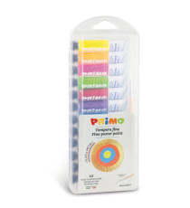 Tempera in tubetto - 12 ml - fluo / metal - Primo - scatola 12 pezzi