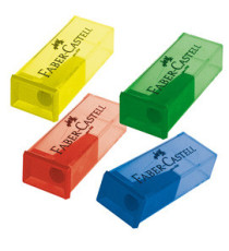 Temperamatite con contenitore - 1 foro - Faber-Castell - conf. 25 pezzi Temperamatite con contenitore - 1 foro - Faber-Castell - conf. 25 pezzi