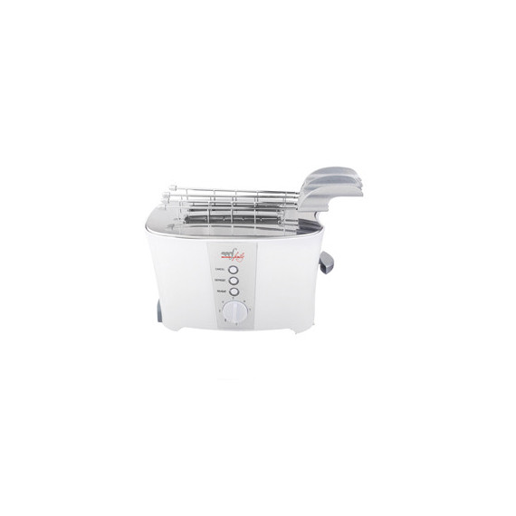 Tostapane elettrico - 2 pinze - 600 W - bianco - Melchioni family Tostapane elettrico - 2 pinze - 600 W - bianco - Melchioni family