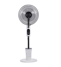 Ventilatore Mistic Fan - da terra - con nebulizatore - serbatoio 2,8 L - 80 W - diametro 40 cm - 43 x 40 x 125 cm - Melc