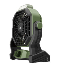 Ventilatore portatile - da campeggio - con luce LED - diametro 12 cm - 25,5 x 21 x 11,5 cm - Melchioni family