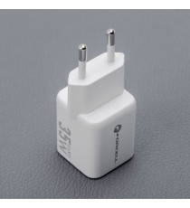 Caricabatterie da muro USB-A e USB-C type-c 35W 3A Forcell F-Energy Mini GaN III VT-35C bianco caricatore PD e Quick Charge 4.0 Caricabatterie da muro USB-A e USB-C type-c 35W 3A Forcell F-Energy Mini GaN III VT-35C bianco caricatore PD e Quick Charge 4.0