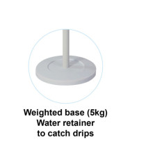 Appendiabiti a 6 ganci Music + 3 miniganci 175cm - bianco/legno - Alba