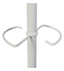Appendiabiti a 6 ganci Music + 3 miniganci 175cm - bianco/legno - Alba