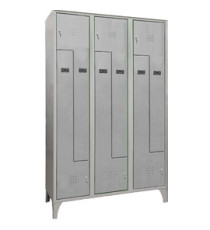 Armadio spogliatoio in metallo salvaspazio - a 6 ante a L - 120 x 50 x 195 cm - grigio - Fasma Armadio spogliatoio in metallo salvaspazio - a 6 ante a L - 120 x 50 x 195 cm - grigio - Fasma