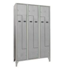 Armadio spogliatoio in metallo salvaspazio - a 6 ante a L - 120 x 50 x 195 cm - grigio - Fasma Armadio spogliatoio in metallo salvaspazio - a 6 ante a L - 120 x 50 x 195 cm - grigio - Fasma