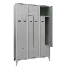 Armadio spogliatoio in metallo salvaspazio - a 6 ante a L - 120 x 50 x 195 cm - grigio - Fasma