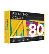 Carta Fabriano Colore - A4 - 80 gr - colori forti giallo - Fabriano - conf. 500 fogli