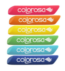 Gomma soft touch - 8 cm - colori assortiti - Colorosa - expo 48 pezzi