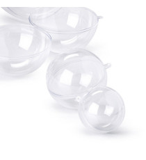 Sfera apribile in polistirene - trasparente - ø140mm - Colorosa