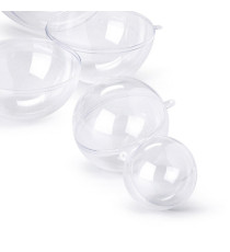 Sfera apribile in polistirene - trasparente - ø140mm - Colorosa