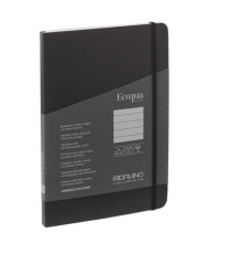 Taccuino Ecoqua Plus - con elastico - rilegatura cucita - A5 - 5 mm - 80 fogli - righe -  nero - Fabriano Taccuino Ecoqua Plus - con elastico - rilegatura cucita - A5 - 5 mm - 80 fogli - righe -  nero - Fabriano