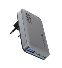 Caricabatterie da muro ultraslim 2 USB-C type-c e 1 USB-A 65W 4A Forcell F-Energy GaN III VT-47 caricatore PD e Quick Charge 4.0 Caricabatterie da muro ultraslim 2 USB-C type-c e 1 USB-A 65W 4A Forcell F-Energy GaN III VT-47 caricatore PD e Quick Charge 4.0