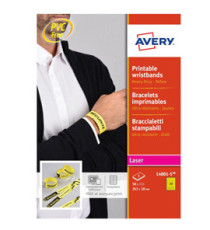 Braccialetti identificativi stampabili - 5 fogli - 10 et/fg - A4 - PE - giallo - Avery Braccialetti identificativi stampabili - 5 fogli - 10 et/fg - A4 - PE - giallo - Avery