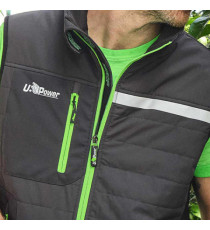 Gilet Wall - taglia L - PL - grigio/verde - U-Power