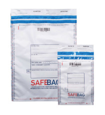 Sacchetti di sicurezza Safe Bag - per corrieri - B5 - 18,6 x 25,5 + 4 cm - PE - bianco - Bong Packaging - conf. 100 pezz