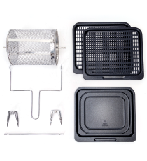 Friggitrice ad aria Aigostar 12 litri 1500W, touch screen led, Funzione rotante per arrostire polli interi L336.7xW336xH368mm Friggitrice ad aria Aigostar 12 litri 1500W, touch screen led, Funzione rotante per arrostire polli interi L336.7xW336xH368mm