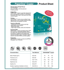 Carta fotocopie A4 Paper One premium All purpose A4 80gr bianca,500ff in risma - bianco elevato - Certificata FSC,ECF,ECOLABEL