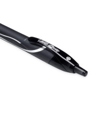 Penna a sfera a scatto Gelocity Quick Dry -  punta 0,7mm - nero - Bic - conf. 12 pezzi