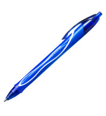 Penna a sfera a scatto Gelocity Quick Dry - punta 0,7mm - blu  - Bic - conf. 12 pezzi