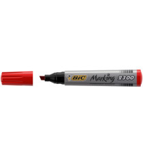 Marcatori permanente Marking a base d'alcool - punta scalpello da 3,70-5,50mm - rosso - Bic - conf. 12 pezzi Marcatori permanente Marking a base d'alcool - punta scalpello da 3,70-5,50mm - rosso - Bic - conf. 12 pezzi
