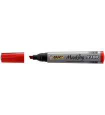 Marcatori permanente Marking a base d'alcool - punta scalpello da 3,70-5,50mm - rosso - Bic - conf. 12 pezzi Marcatori permanente Marking a base d'alcool - punta scalpello da 3,70-5,50mm - rosso - Bic - conf. 12 pezzi