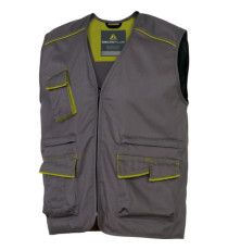 Gilet da lavoro PanostyleR M6GIL - sargia/poliestere/cotone - taglia L - grigio/verde - Deltaplus