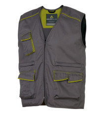 Gilet da lavoro PanostyleR M6GIL - sargia/poliestere/cotone - taglia L - grigio/verde - Deltaplus