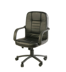 Poltrona direzionale Detroit HC4418M - con ruote e braccioli -  nero - Serena Group